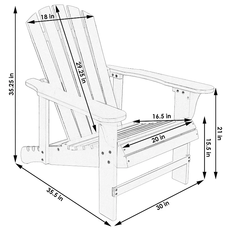 Sunnydaze Set Of 2 Adirondack Chair With Adjustable Backrest