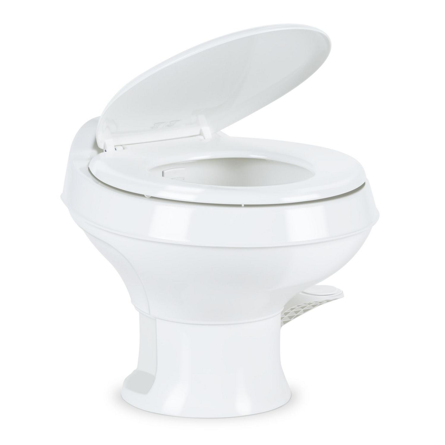 Dometic 302301671 300 Series Low Profile Heavy Duty Plastic RV Toilet， White