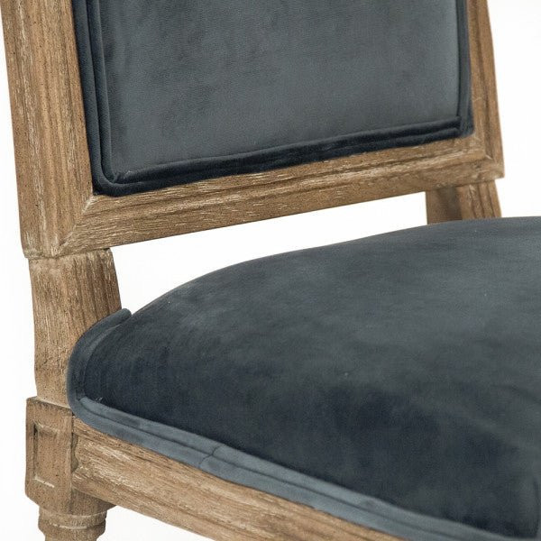 Domani Velvet Louis Side Chair  Teal   French Country   Dining Chairs   by Rustic Home Furniture Deco  Houzz