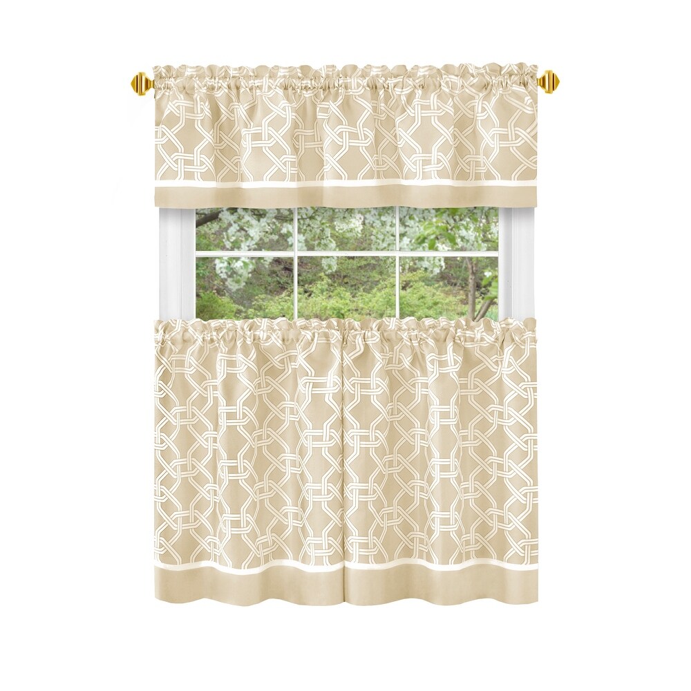 Arlington Curtain Tier and Valance Set   58x24/58x13