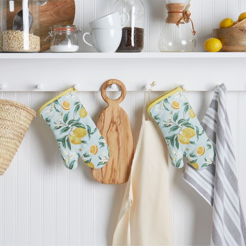 Martha Stewart Lemon Whimsy Oven Mitt Set  2 Piece   7\