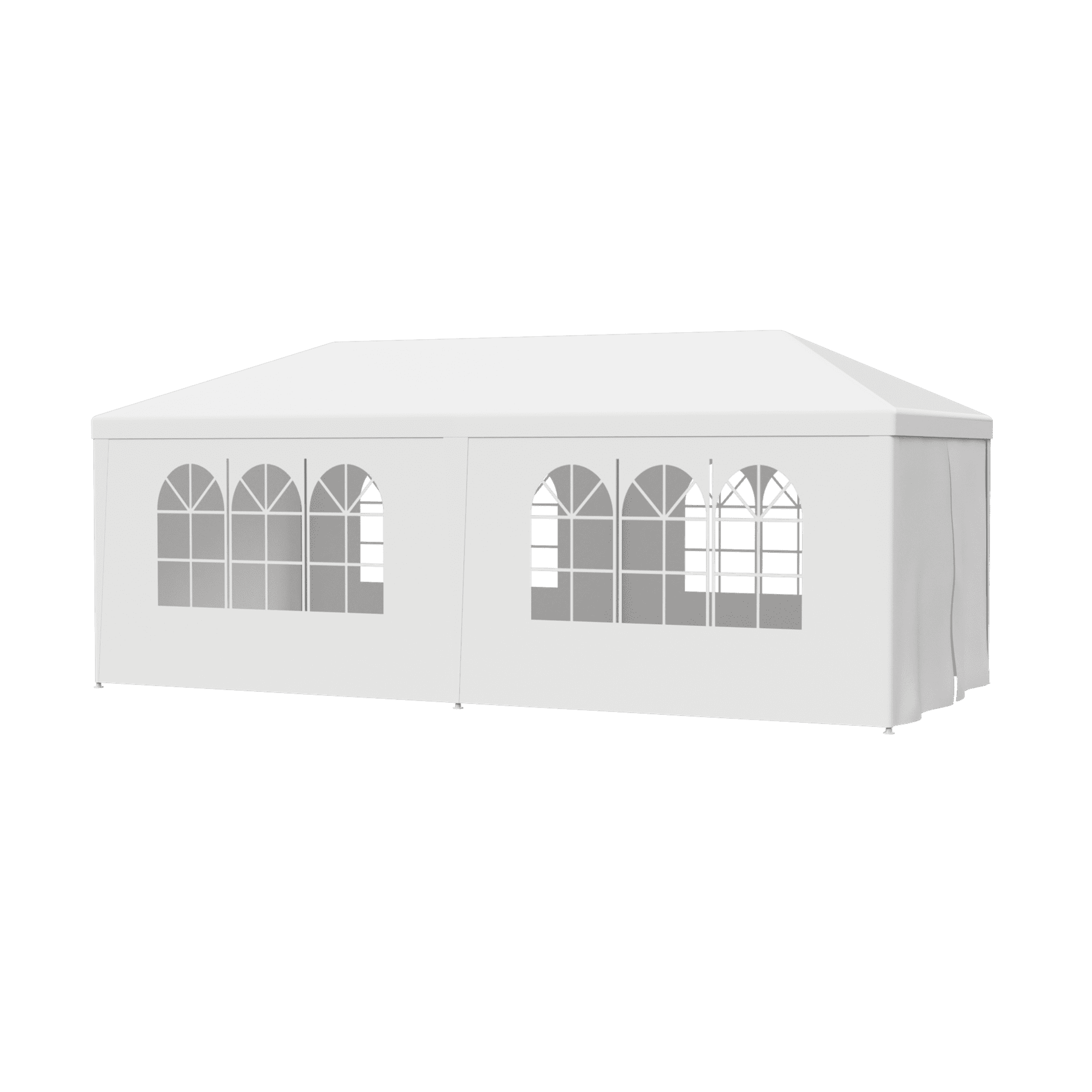 ZENSTYLE Patio Wedding Party Tent Set White Waterproof Canopy - 10 x 20'