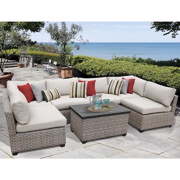 Monterey 7 Piece Outdoor Wicker Patio Furniture Set 07a