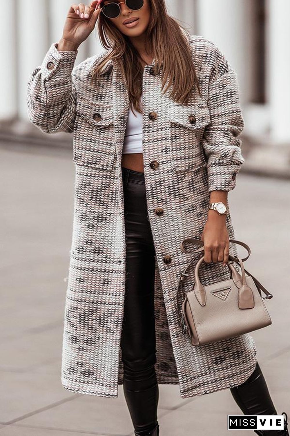 Cozy Up In Carolina Printed Coat