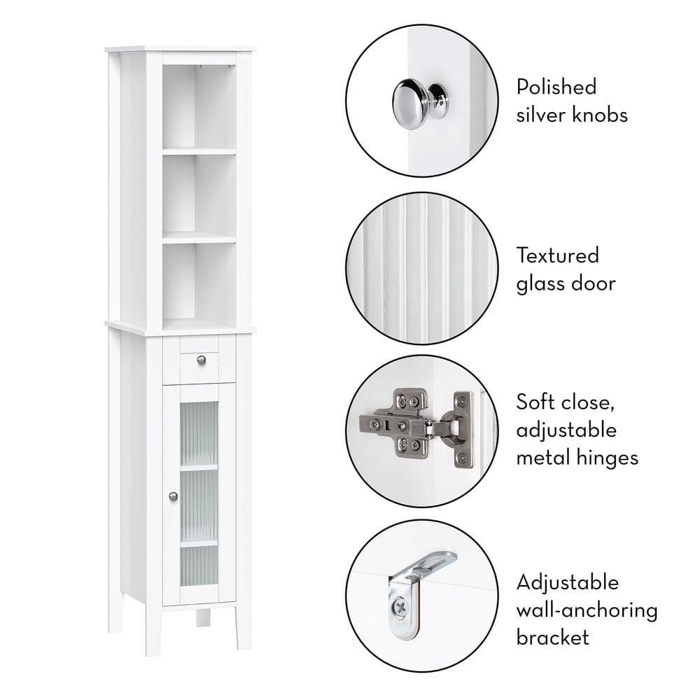 RiverRidge Home Prescott 1175 in W x 60 in H x 13 in D Slim Tall Cabinet in White