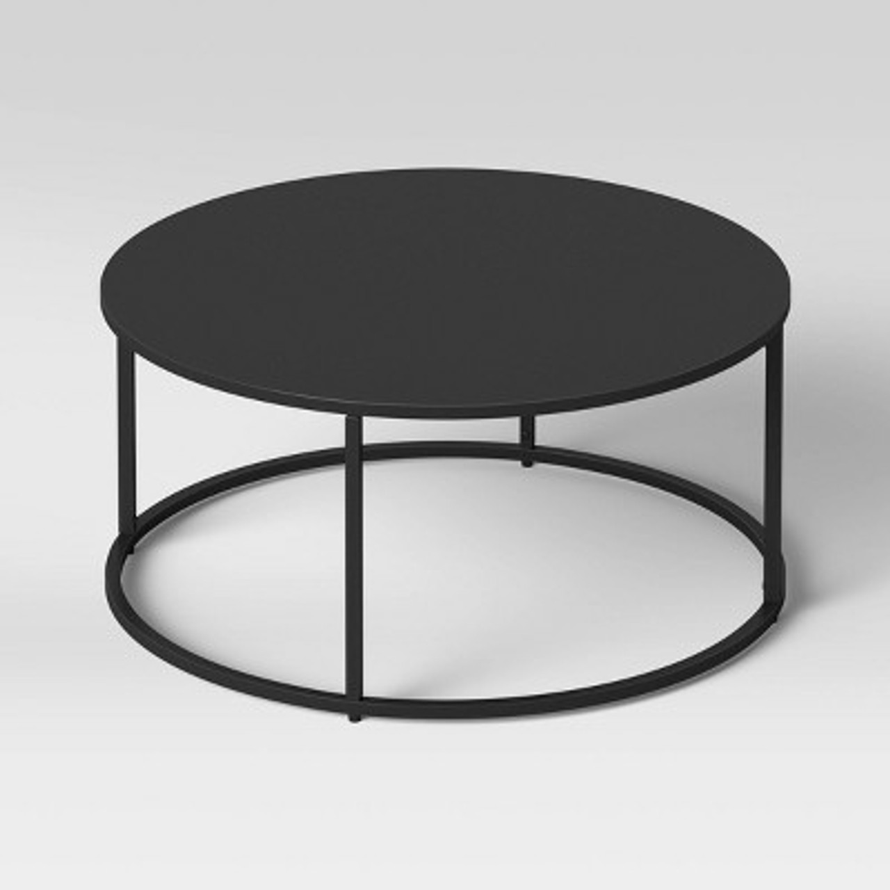 Glasgow Round Metal Coffee Table Black - Threshold