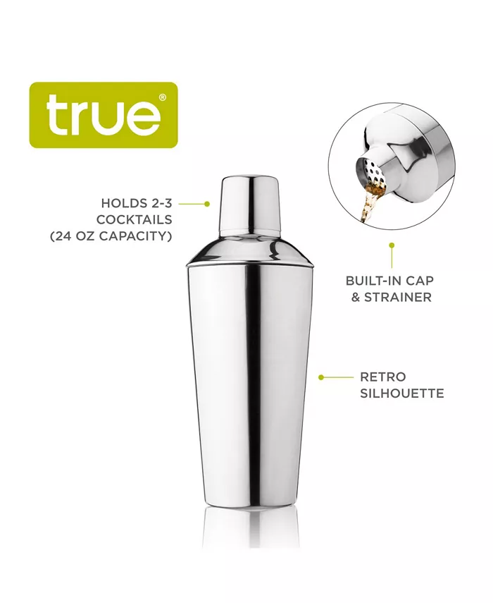 True Brands Retro Cocktail Shaker 24 Oz