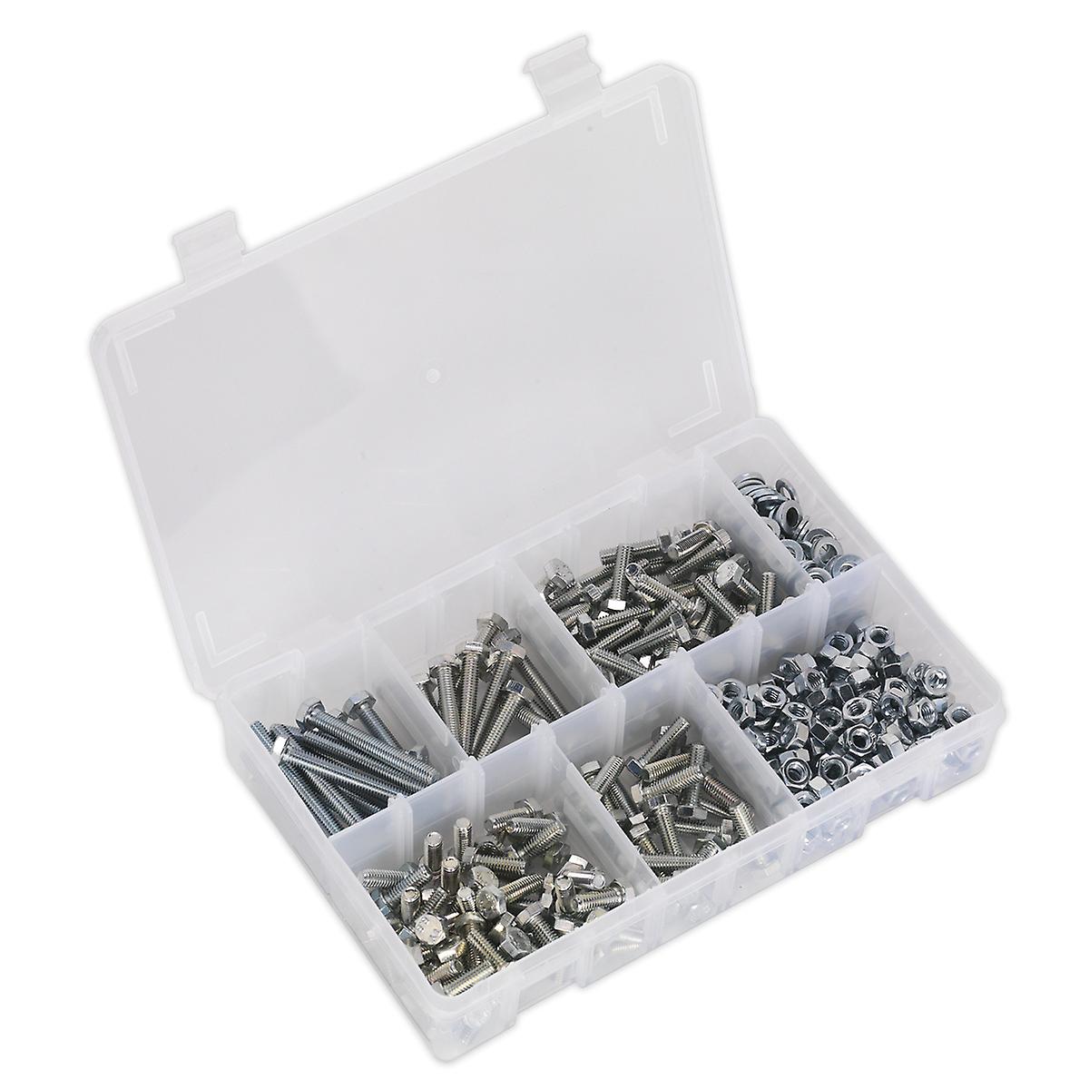 Sealey Ab050Snw Setscrew， Nut and Washer Assortment 408Pc High Tensile M6 Metric