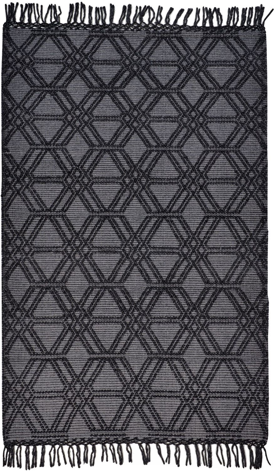 Lavinda Hand Woven Gray and Black Rug by BD Fine