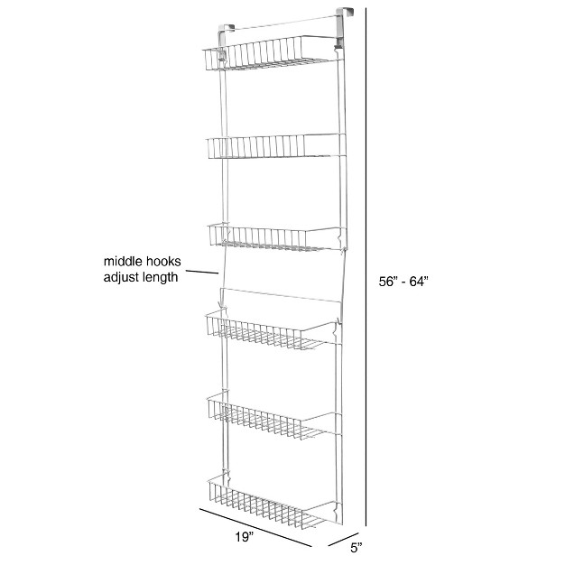 Hastings Home Over the door Adjustable Hanging Storage Rack White