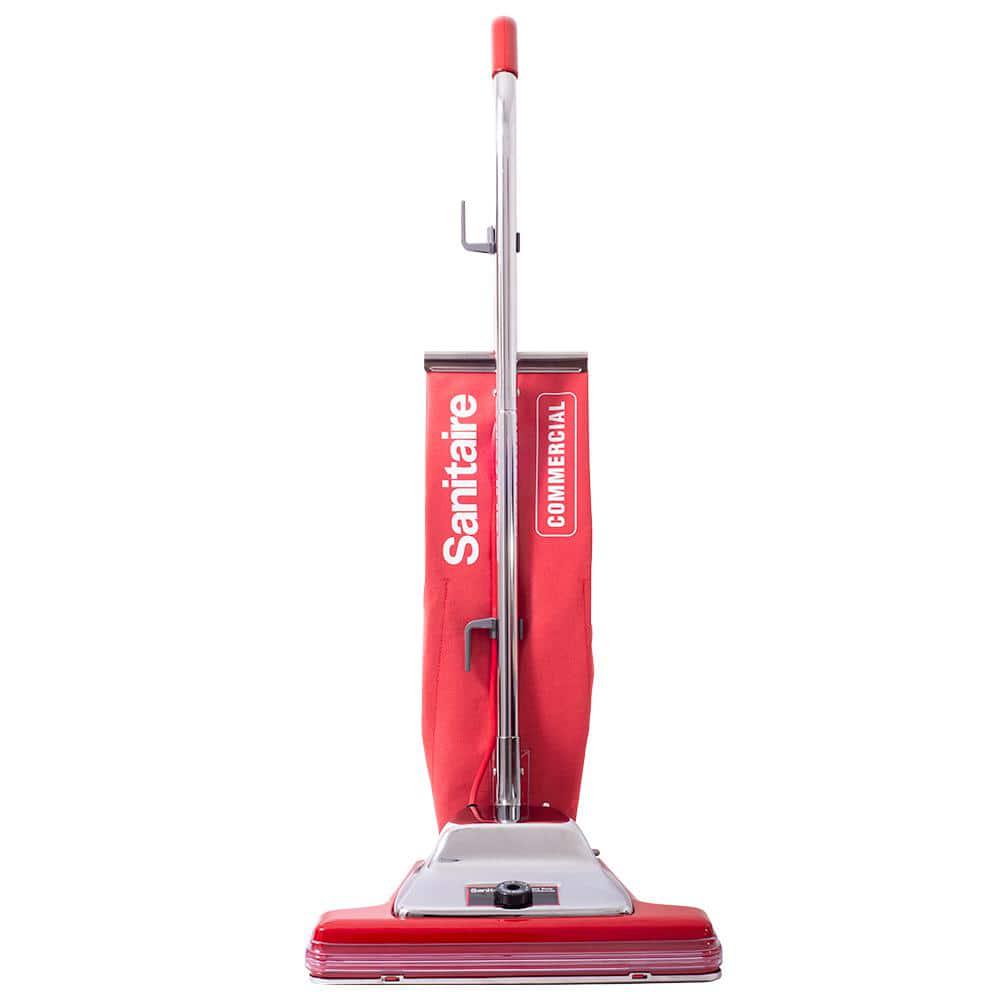 Sanitaire Tradition 16 in Bagless Corded Standard Filtration Carpet Red Commercial Upright Vacuum Cleaner