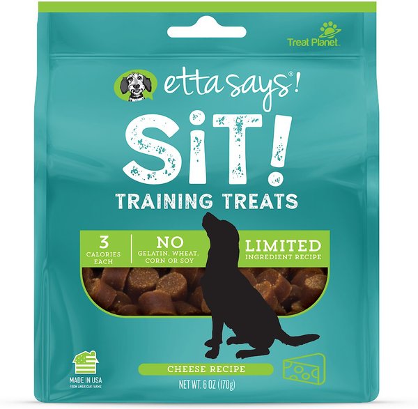 Etta Says! Sit! Training Treats Cheese Recipe Dog Treats， 6-oz bag