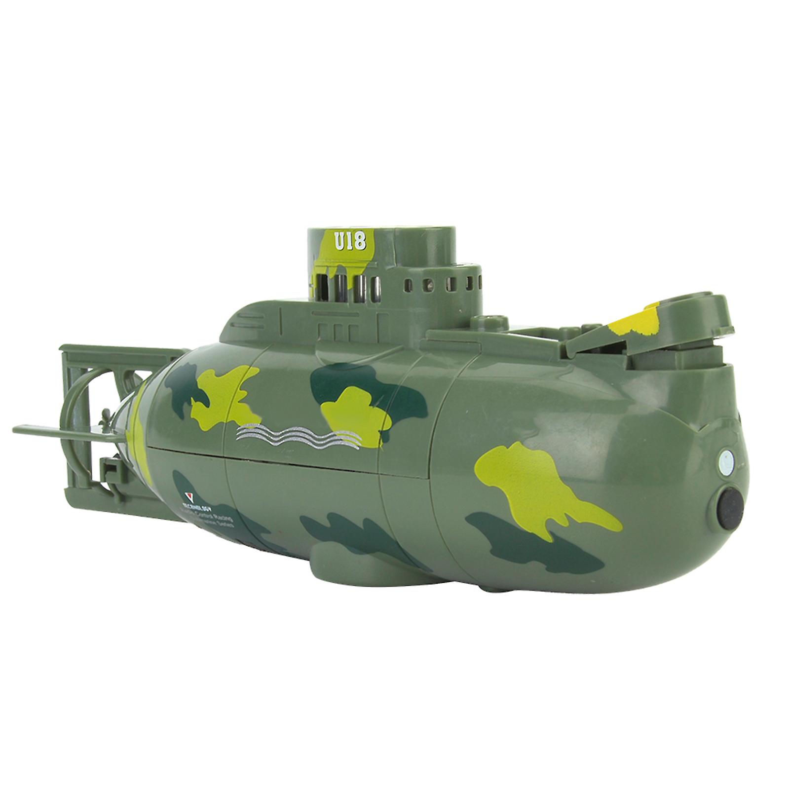 Mini Simulation Military Remote Control 6 Channel Submarine Toy Model (green)