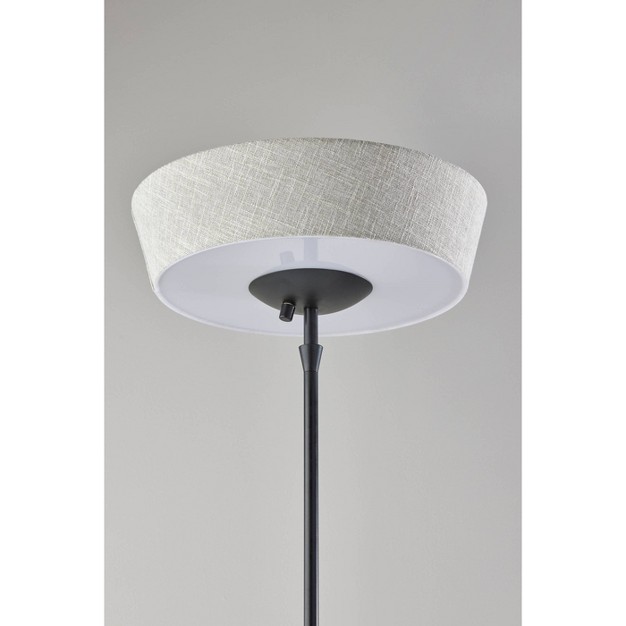 300w Harper Floor Lamp Black Adesso