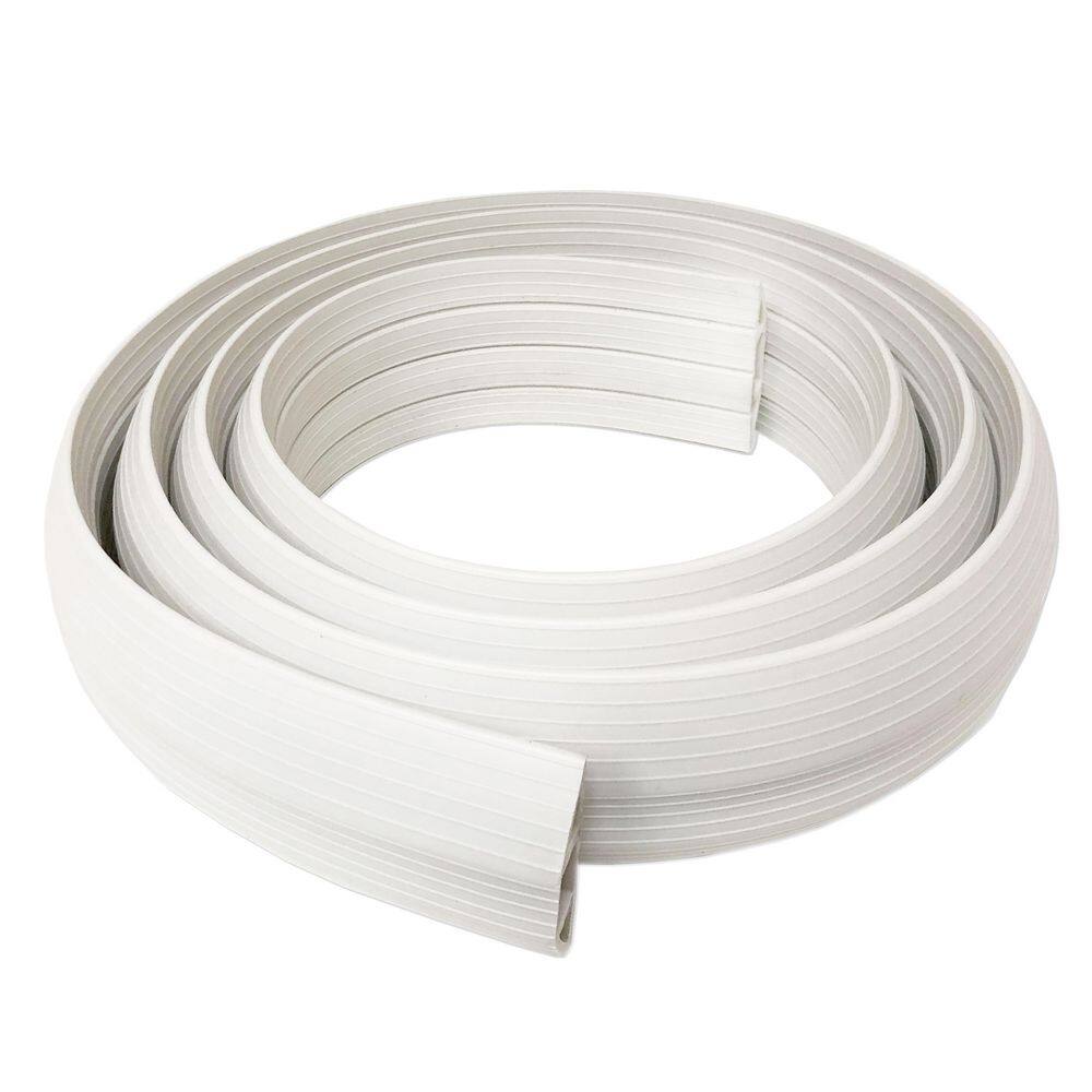 10 ft. Residential Grade 3-Channel Ivory Wire Cord and Cable Protector 6000-W10C