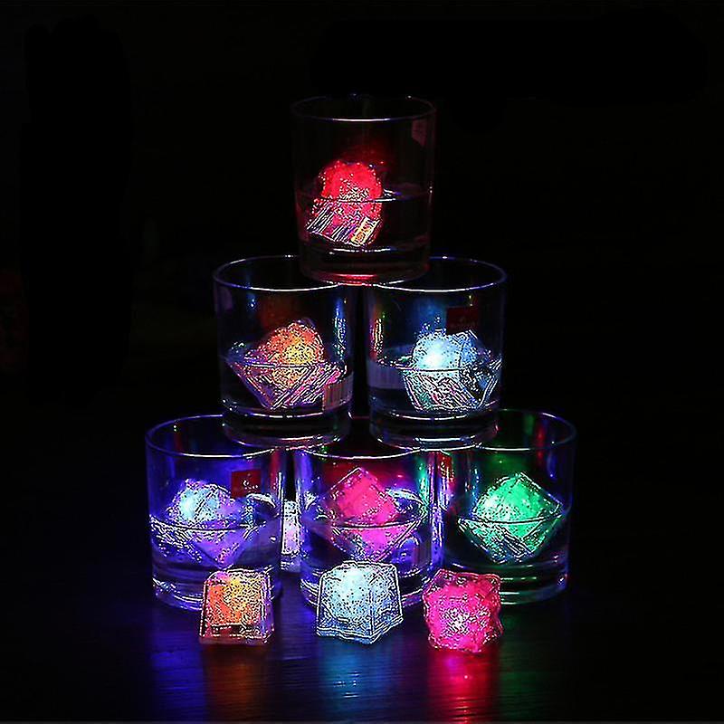 Glowing Ice Cube Colorful Touch Sensor Night Light Led Flashing Ice Cube