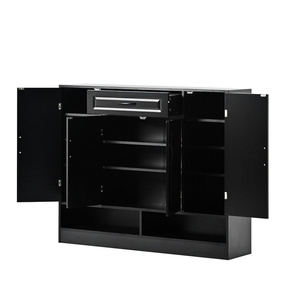 Sleek and Modern Shoe Cabinet with Adjustable Shelves  Minimalist Shoe Storage Organizer