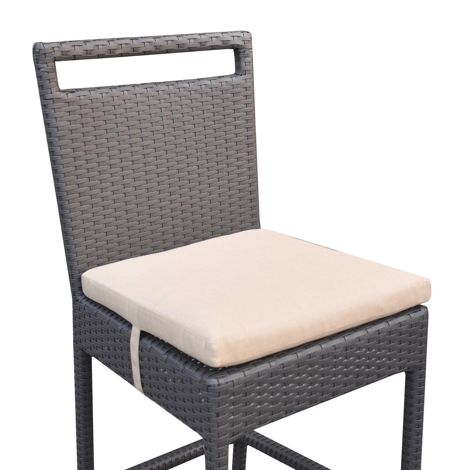 Armen Living Tropez Outdoor Patio Wickerandnbsp;Bar Set (Table with 4 barstools)