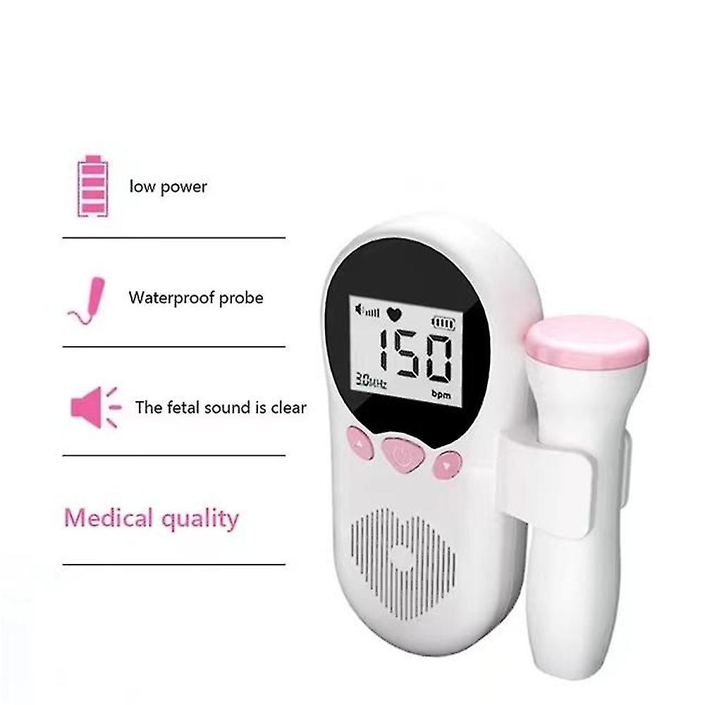 Ultrasound Doppler Fetal Heartbeat Prenatal Heart Rate Monitor Home Use (1pc)