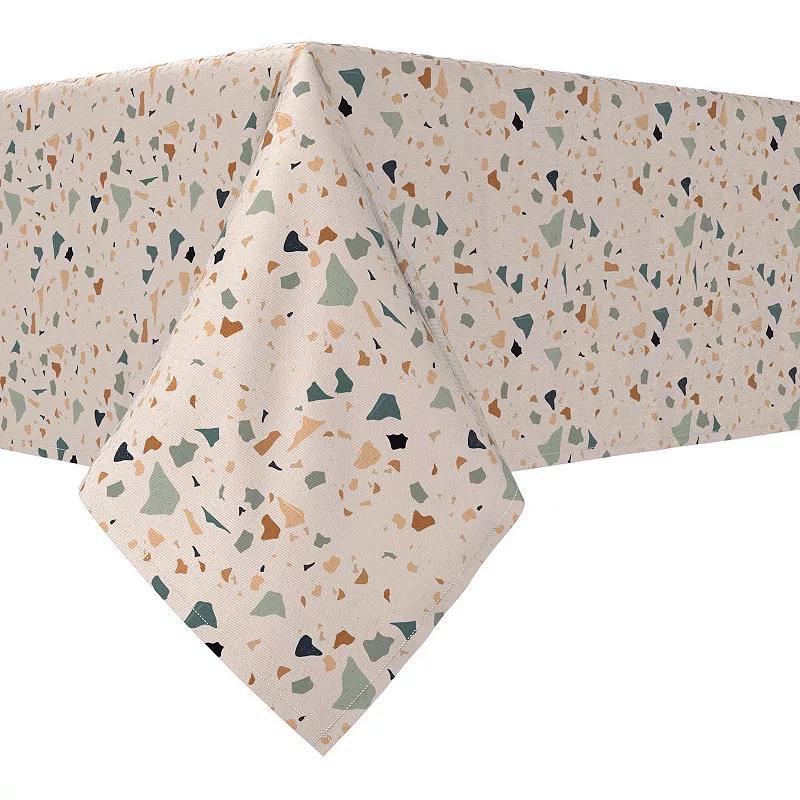 Rectangular Tablecloth， 100% Cotton， 52x104， Pink Terrazzo