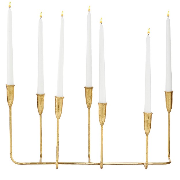 Contemporary Metal Candle Holder Gold Cosmoliving By Cosmopolitan