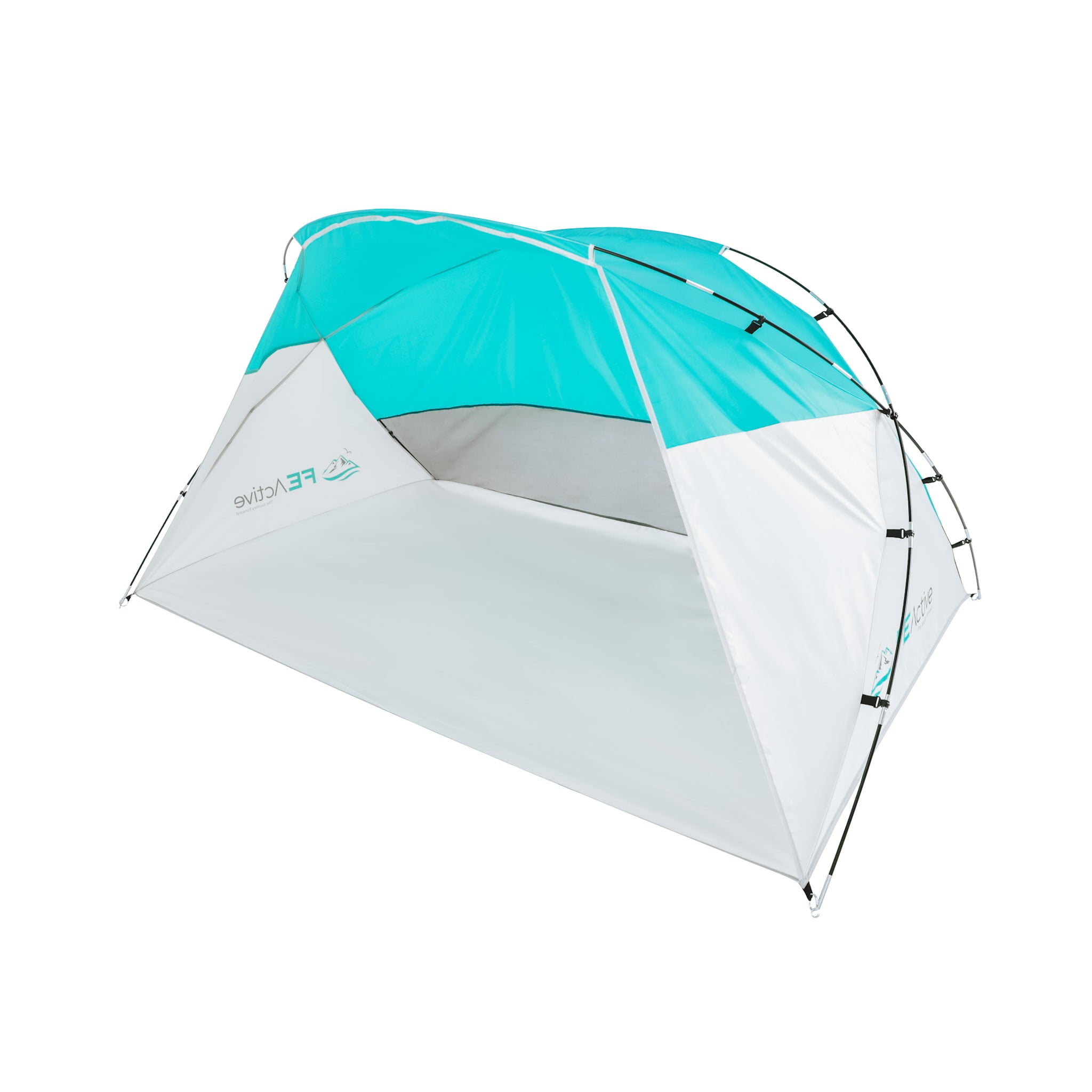 FE Active Pop Up Beach Shelter - Easy Set up Family Beach Tent Outdoor Sun Shelter Half Dome Canopy Tent Adults and Kids Sun Shade for Camping， Hiking， Travel， Backpacking | Designed in California， USA