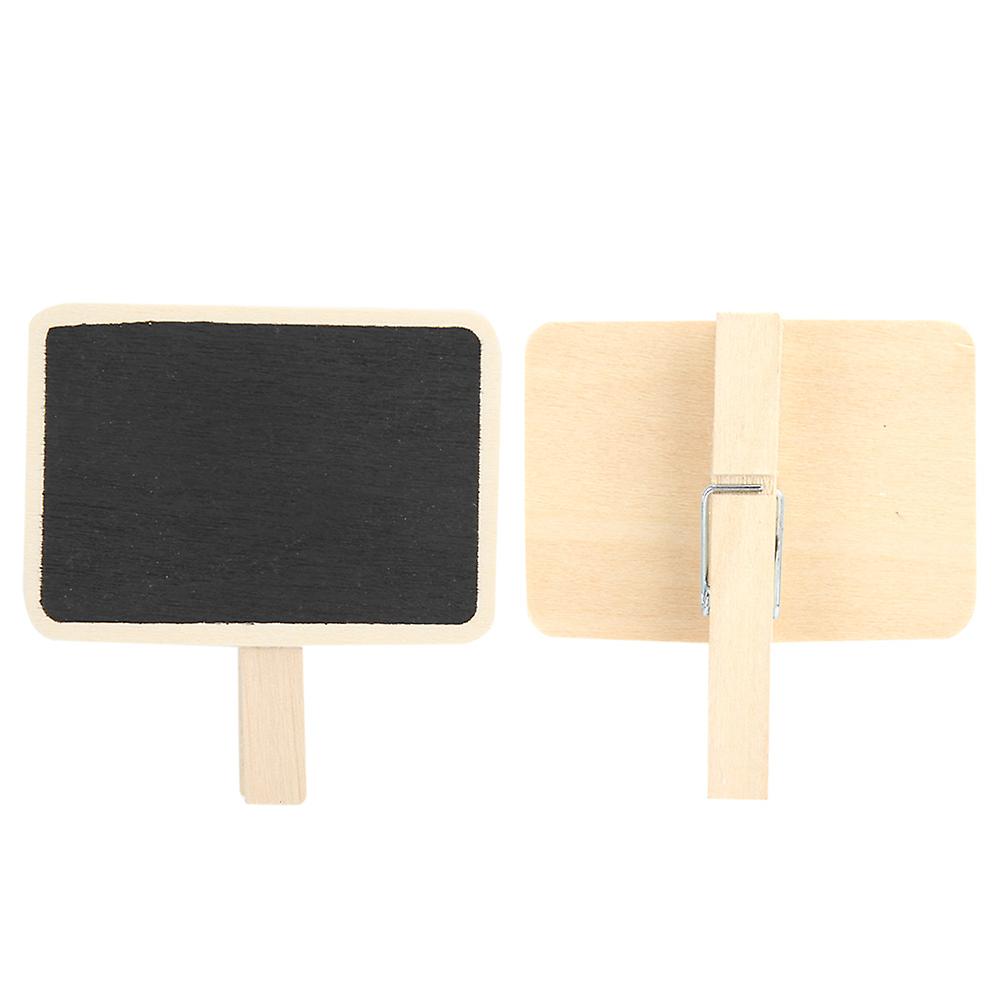 50pcs Mini Blackboard Clip Plant Label Wooden Message Board Marking Tool For Home Officesquare Shape