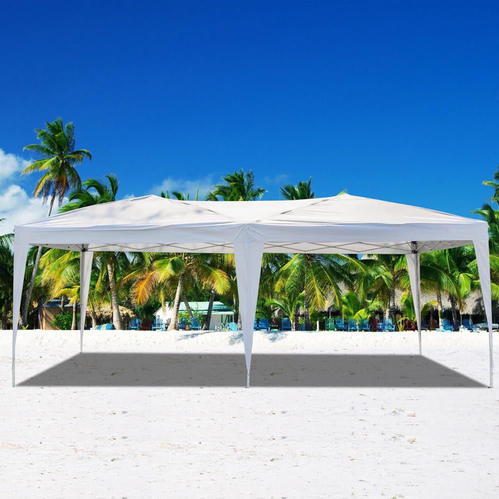 Zimtown 10'x20' Ez Pop up Folding Gazebo Backyard Canopy White No Side