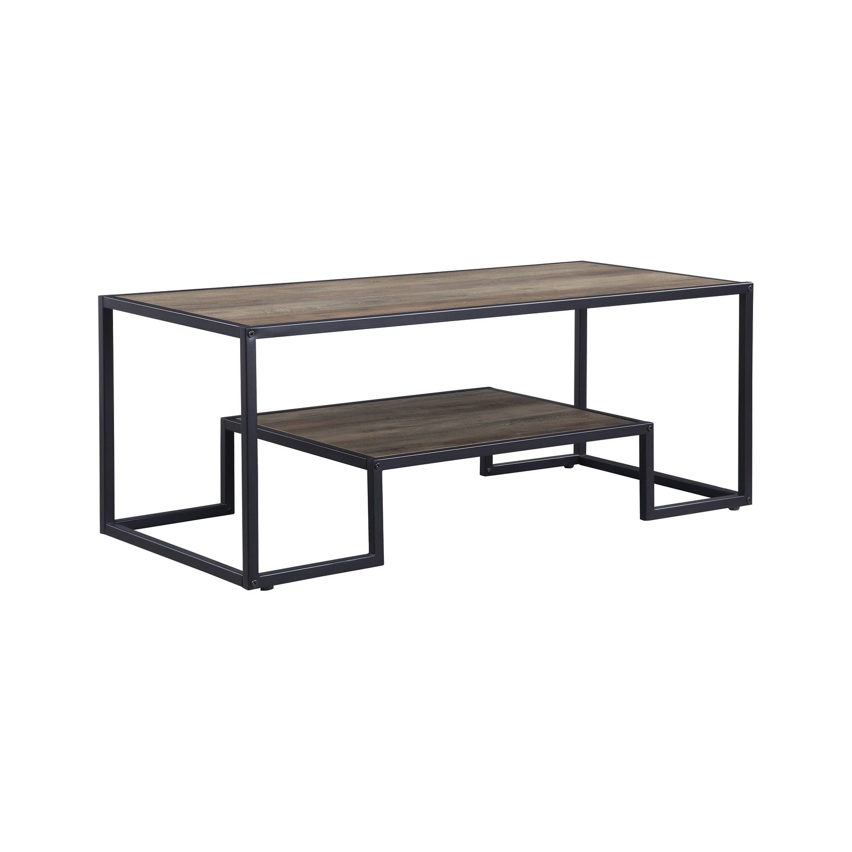 ACME Idella Rectangular Coffee Table in Rustic Oak and Black