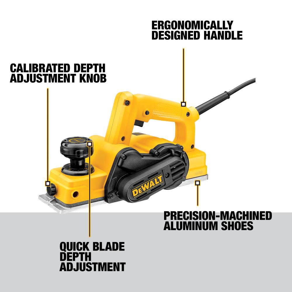 DEWALT D26676 5.5 Amp 2-Blade Planer D26676 from DEWALT