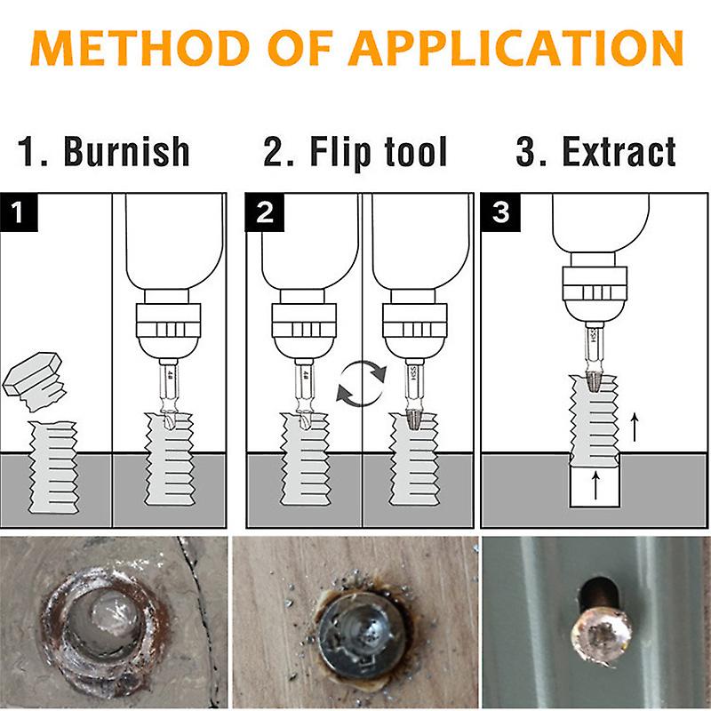 6pc Drill Bit For Screwdriver Set Damaged Screw Extractor Stripped Broken Screw Bolt Take Out Demolition Hand Tools Repair Tools