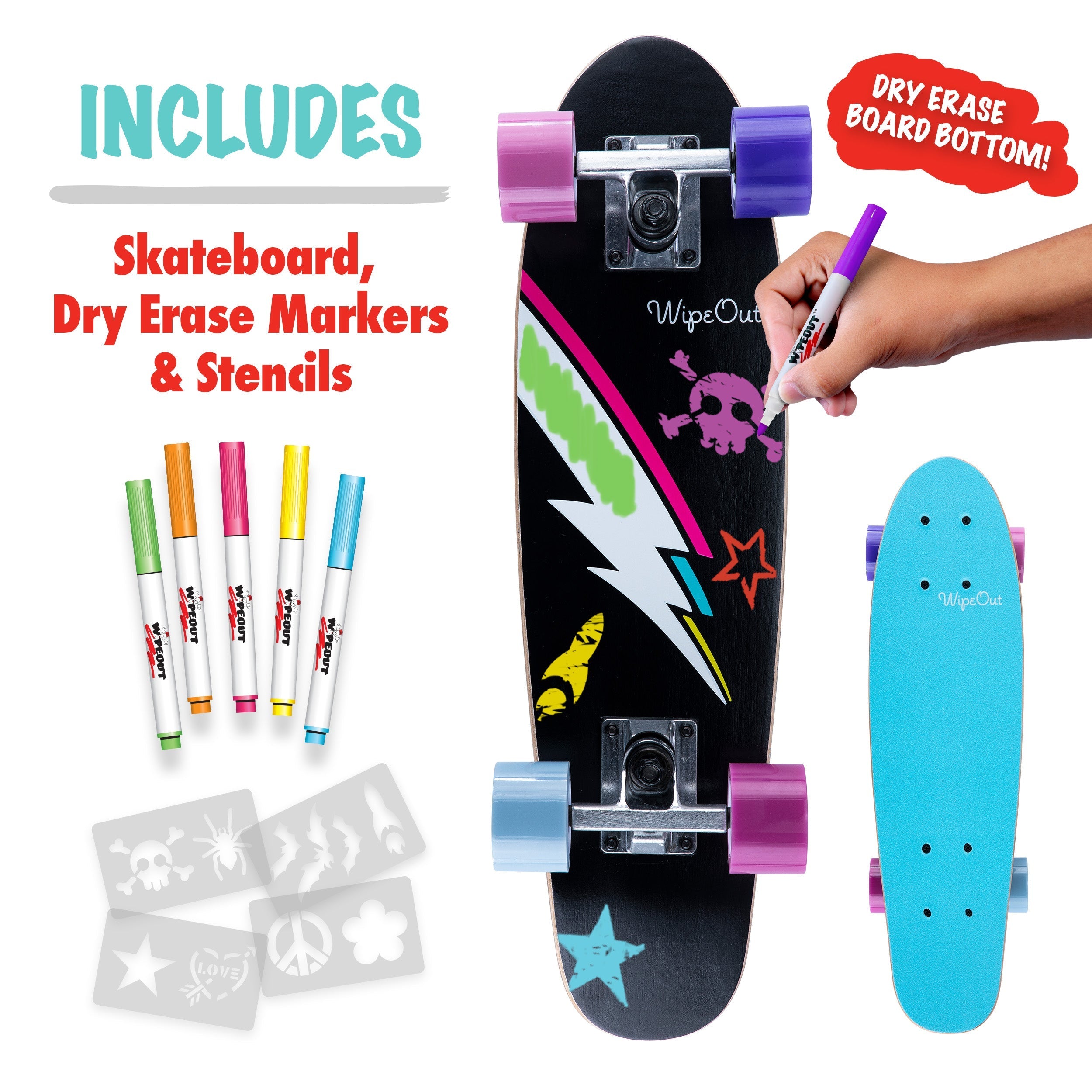 Wipeout™ Dry Erase Skateboards