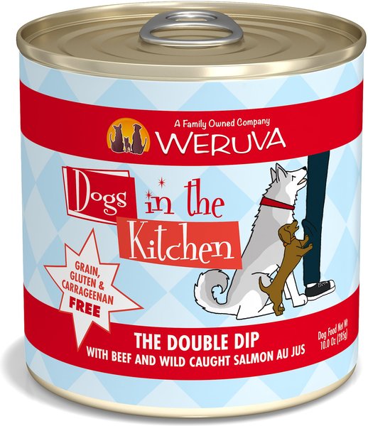 Weruva Dogs in the Kitchen The Double Dip with Beef and Wild Caught Salmon Au Jus Grain-Free Canned Dog Food