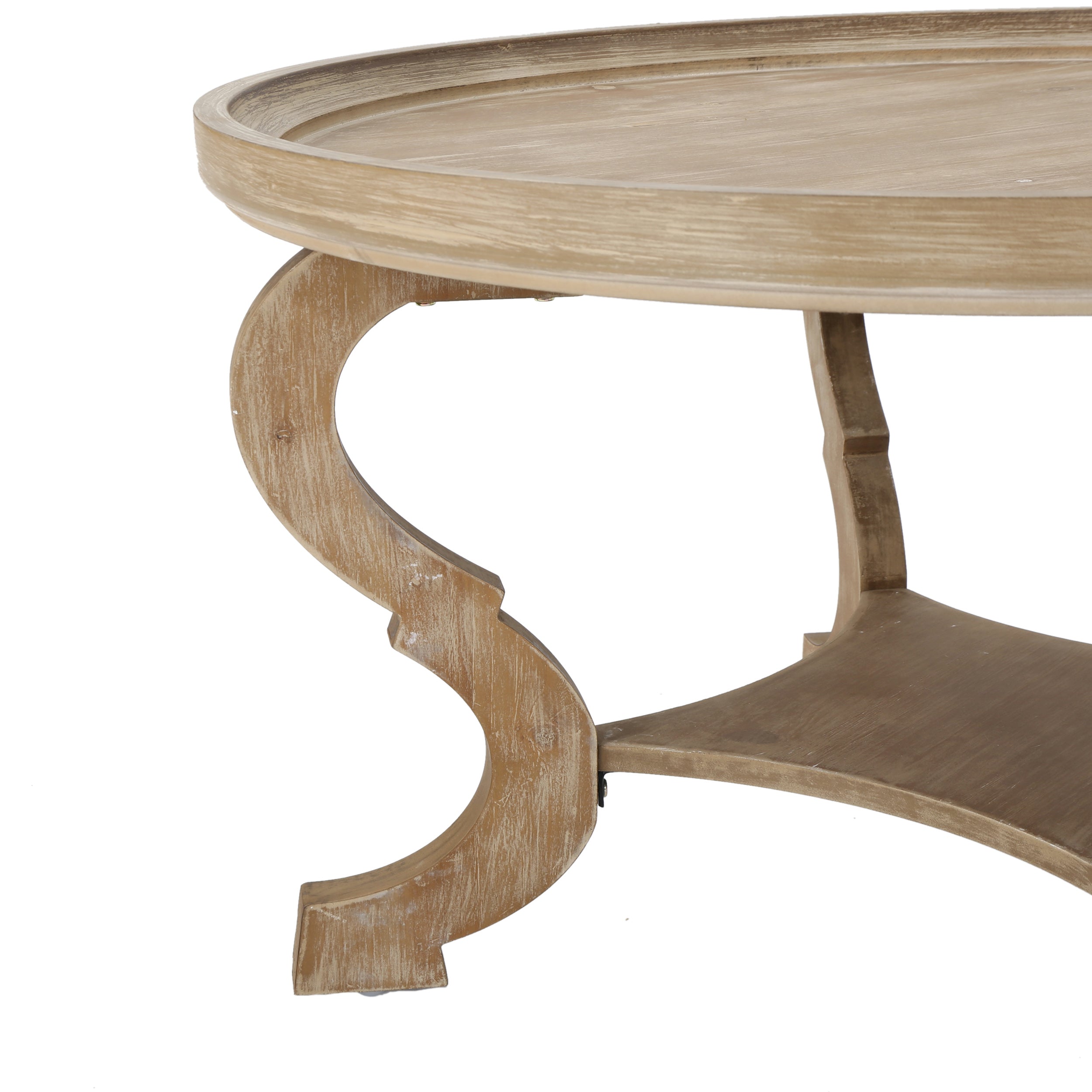 Alteri Finished Faux Wood Circular Coffee Table