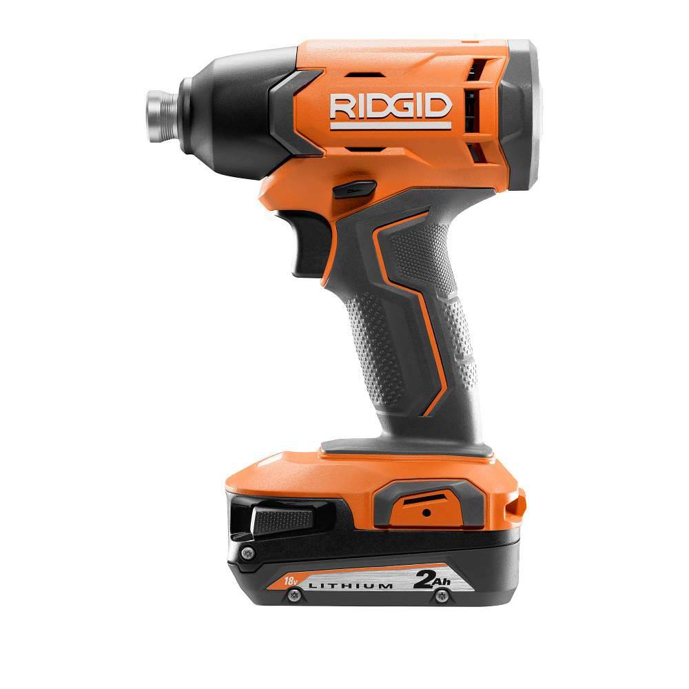 RIDGID 18V Cordless 14 in. Impact Driver Kit with 2.0 Ah Battery and Charger R86002K