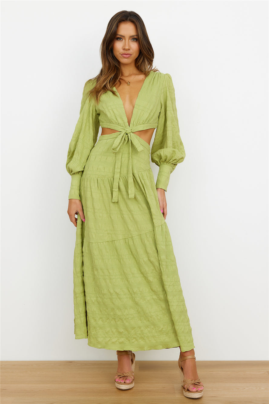 Talk Loud Midi Dress Olive