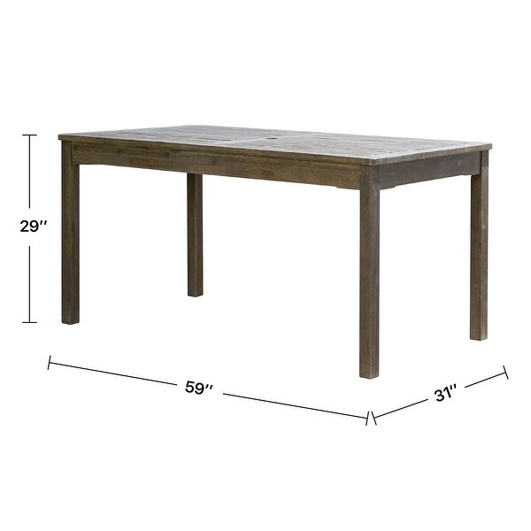 Greywashed Rectangular Farmhouse Wood Outdoor Dining Table