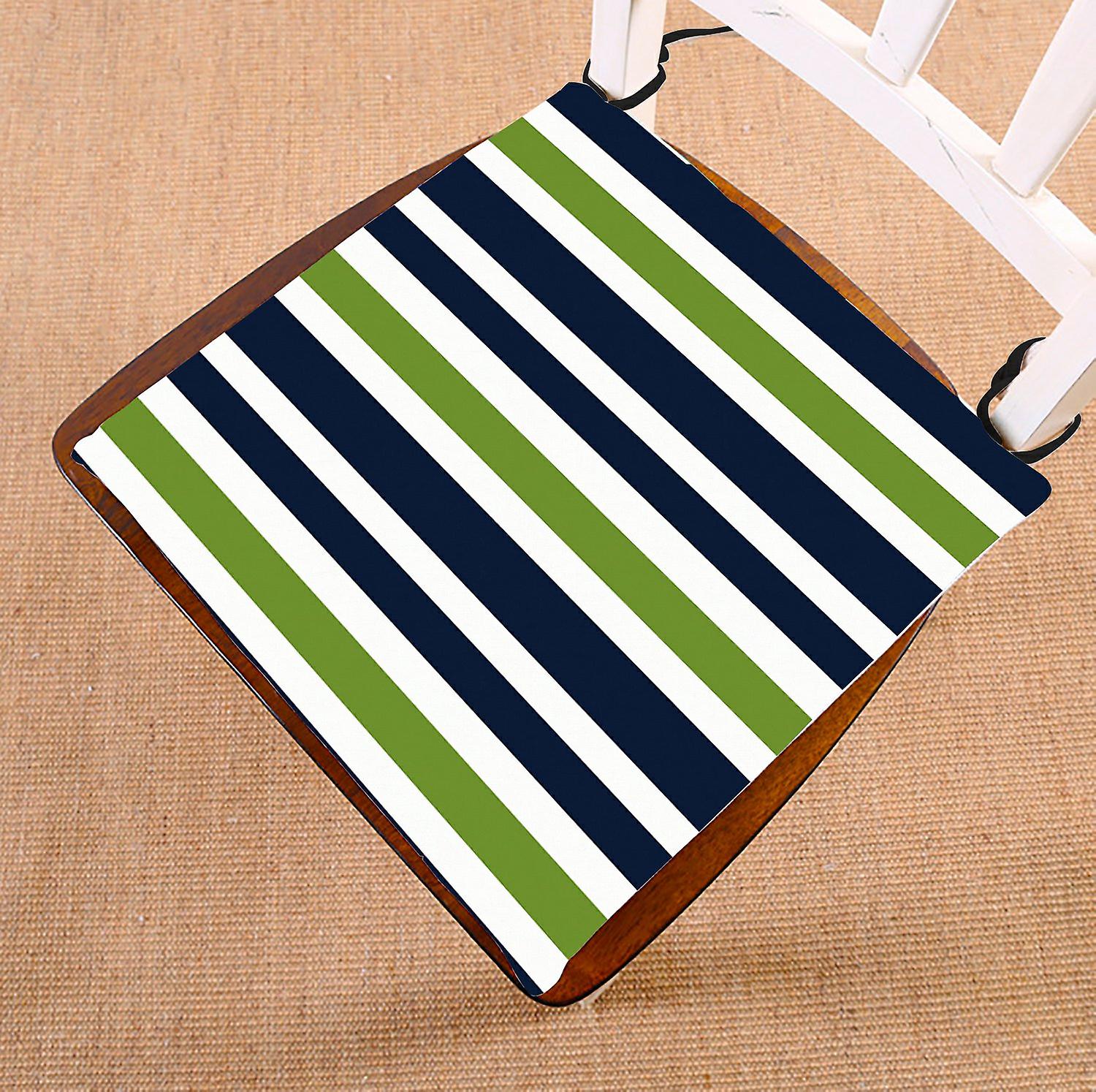 Navy Blue，green And White Stripe Chair Pad Seat Cushion Chair Cushion Floor Cushion 50x50 Cm