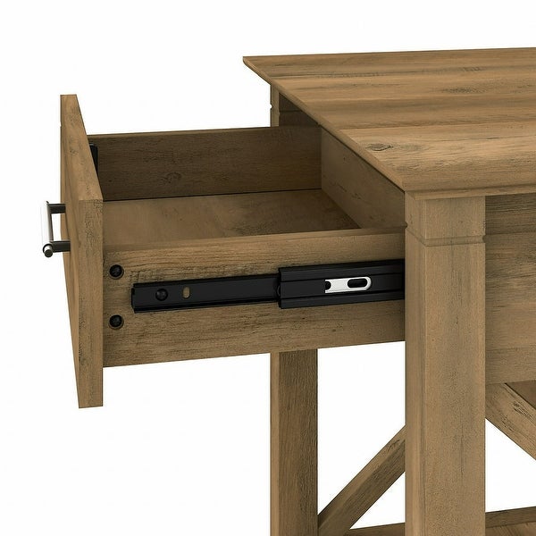 Key West End Table with Storage in Washed Gray