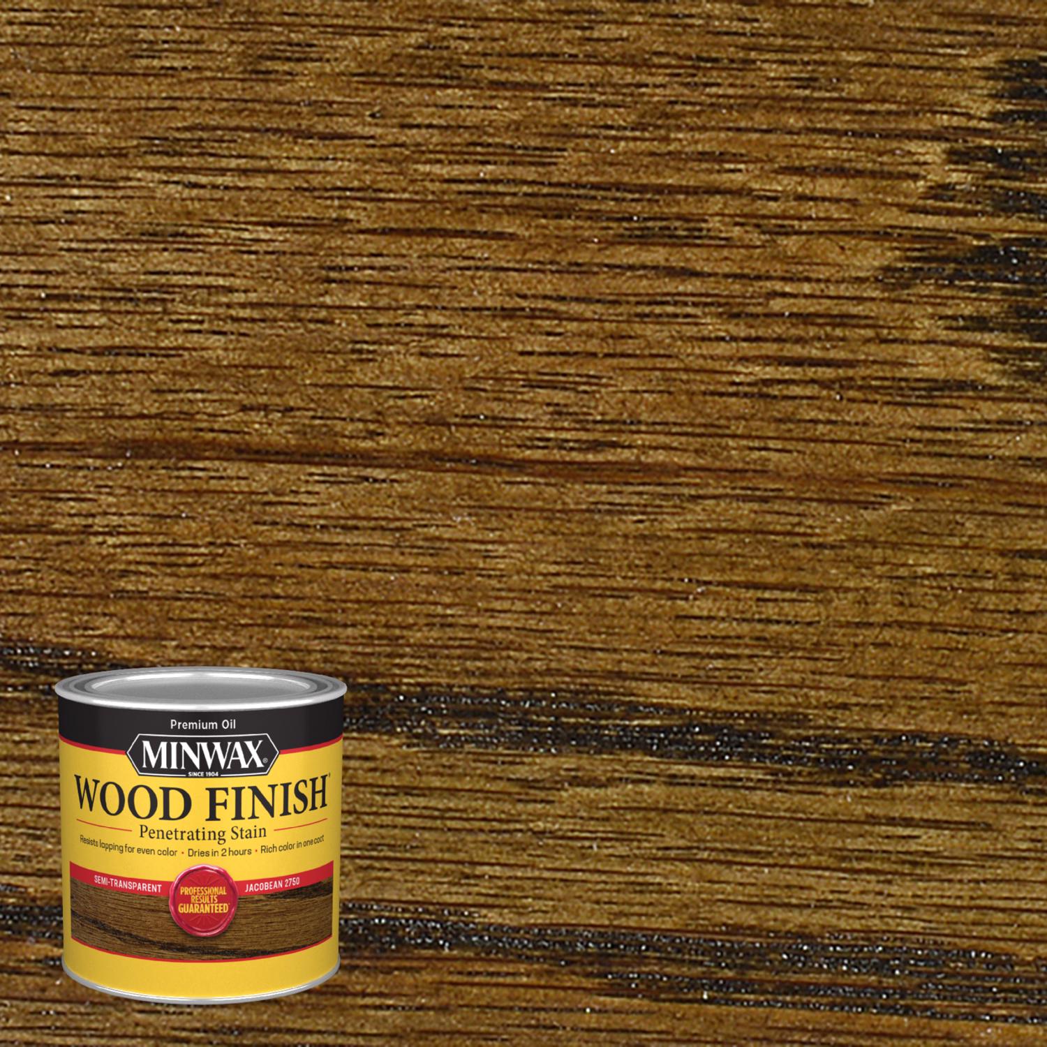 Minwax Wood Finish Semi-Transparent Jacobean Oil-Based Penetrating Wood Stain 0.5 pt