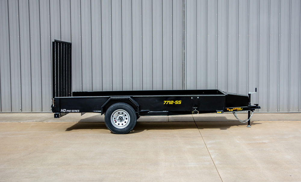 Doolittle Steel Sided Open Utility Trailer 12'x77 Single Axle HD Pro Toolbox