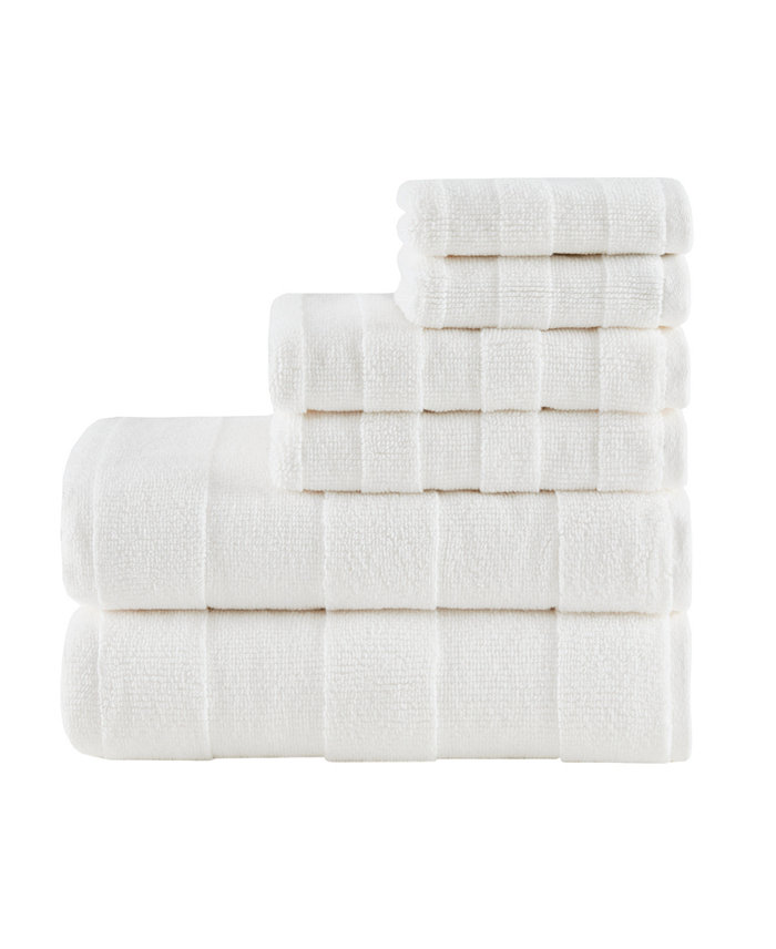 Madison Park Signature CLOSEOUT! Parker Zero-Twist Stripe 6-Pc. Bath Towel Set