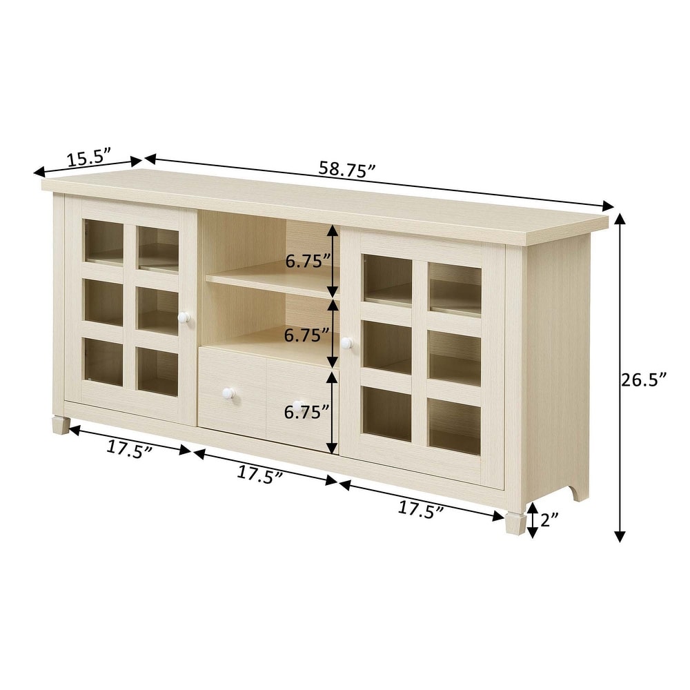 Newport Park Lane 1 Drawer TV Stand with Storage Cabinets and Shelves for TVs up to 65 Inches