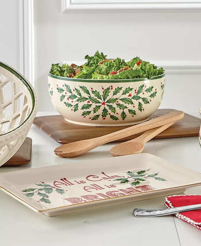 Lenox Holiday Salad Bowl and Serve Set 112 oz.