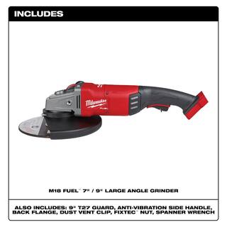 MW M18 FUEL 18V Lithium-Ion Brushless Cordless 79 in. Angle Grinder W HIGH OUTPUT XC 8.0Ah Battery 2785-20-48-11-1880