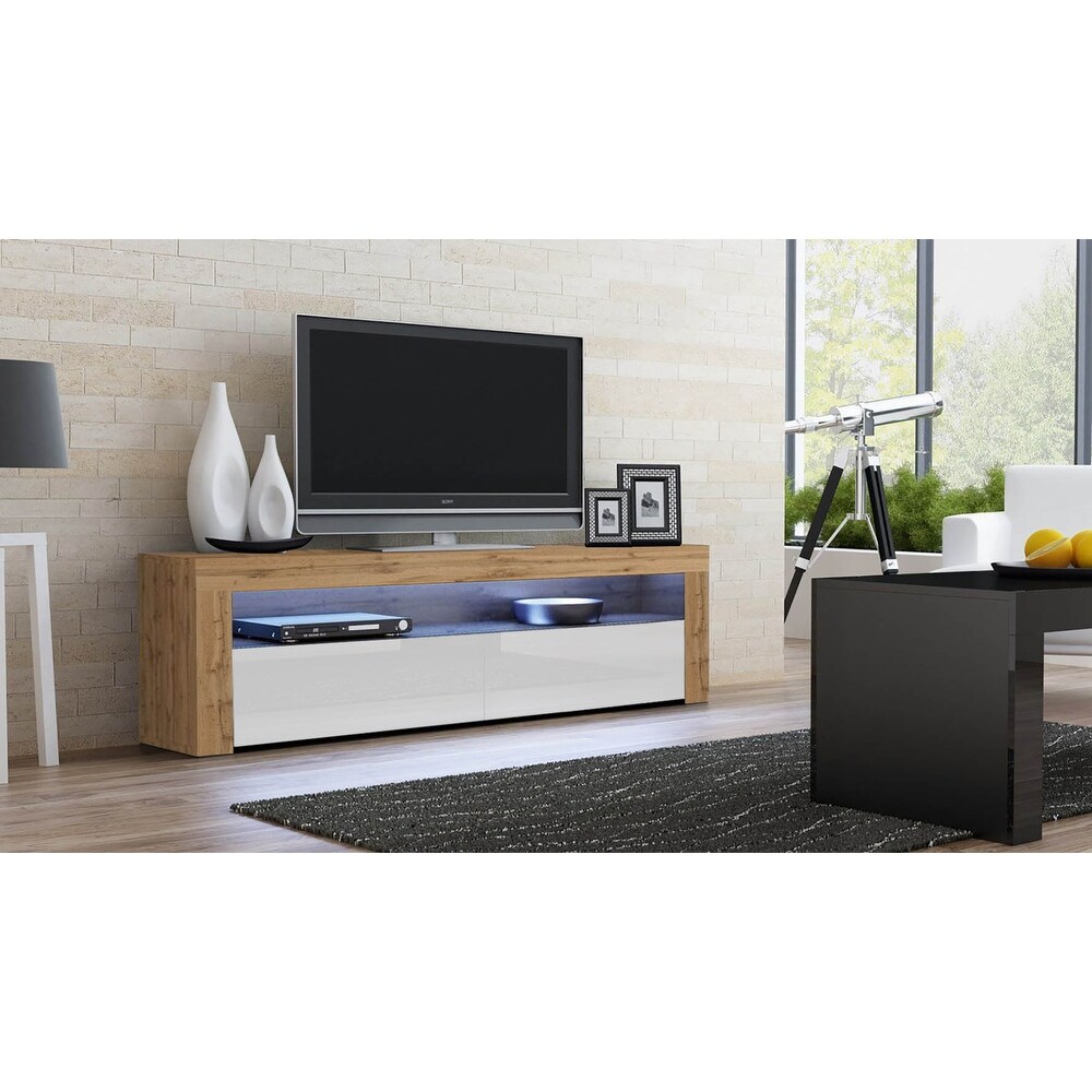 Milano Classic Modern 16 color LED 63 inch TV Stand