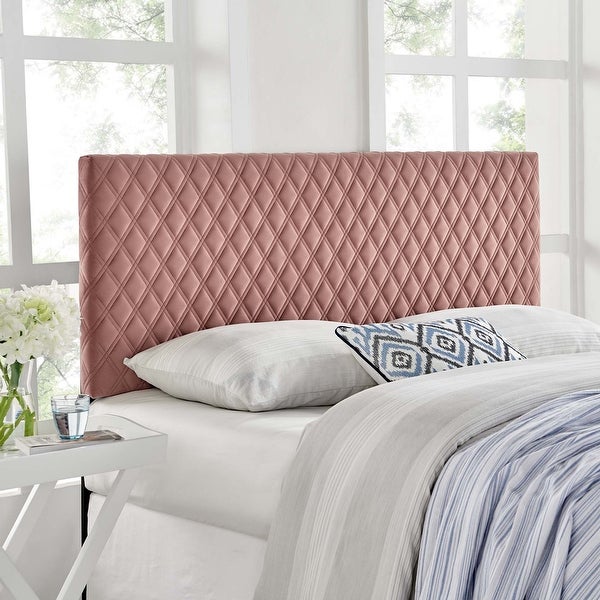 Angela Twin Performance Velvet Headboard - - 31640359