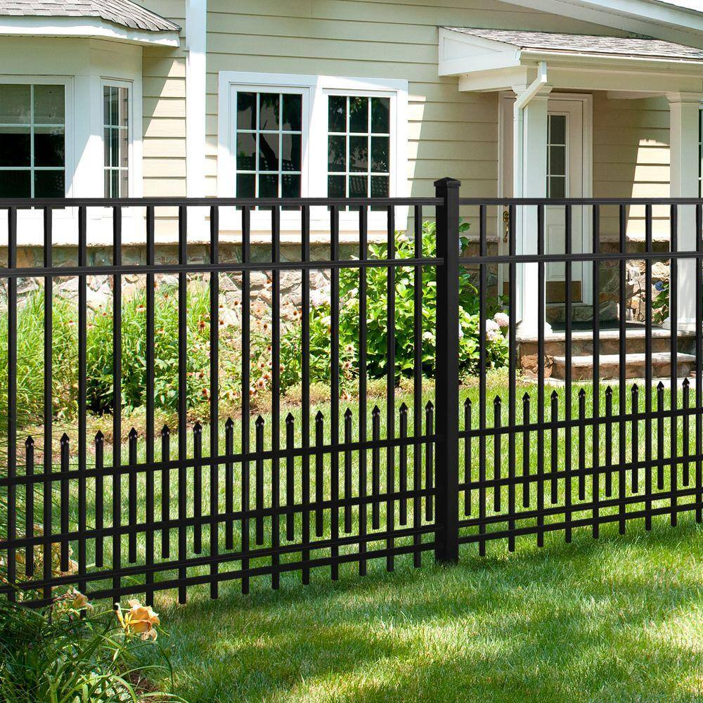 Mainstreet Aluminum Fence 34 in. x 1.5 ft. x 6 ft. Black Aluminum Fence Puppy Guard Add-On Panel 77331993