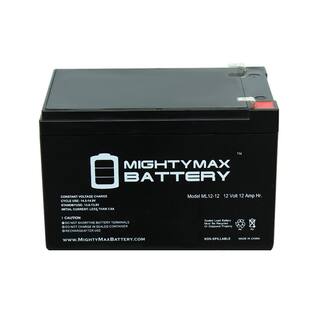 MIGHTY MAX BATTERY 12-Volt 12 Ah Sealed Lead Acid Rechargeable Battery (10-Pack) ML12-12F2MP10