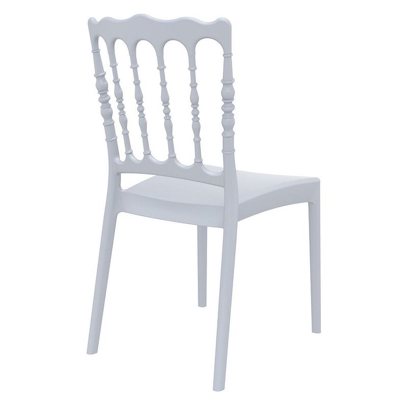 36 Silvery Gray Stackable Outdoor Patio Dining Chair